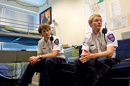 Students in the EMS office
