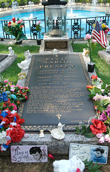 The grave of Elvis Presley at Graceland