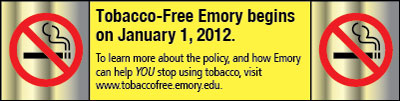 Tobacco-Free Emory begins on January 1, 2012