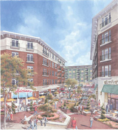 An artist rendering of the Emory Point development.