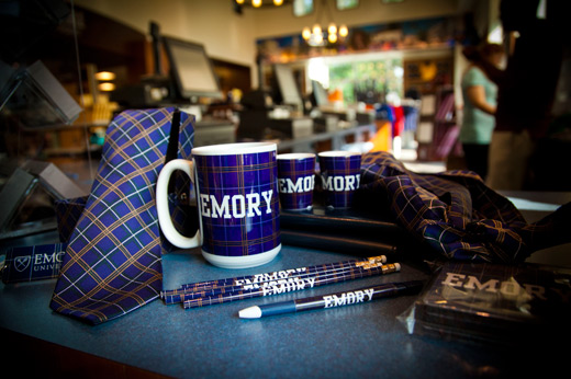 The pattern recently debuted at the Emory Barnes & Noble bookstore with bowties, mugs and more