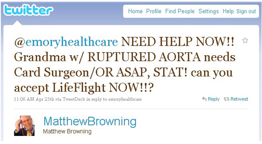 Browning's first tweet