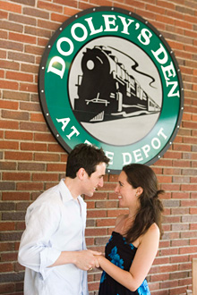 Newly engaged alumni at Depot
