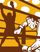 illustration of boxing knockout