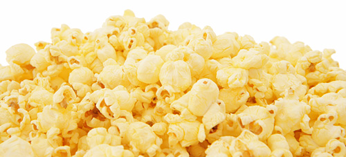 Closeup of popcorn