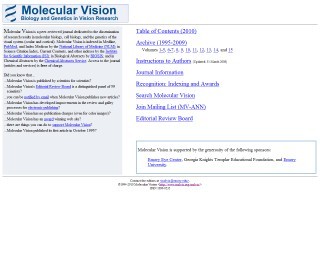 Screenshot of journal