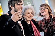 Margaret Atwood with students
