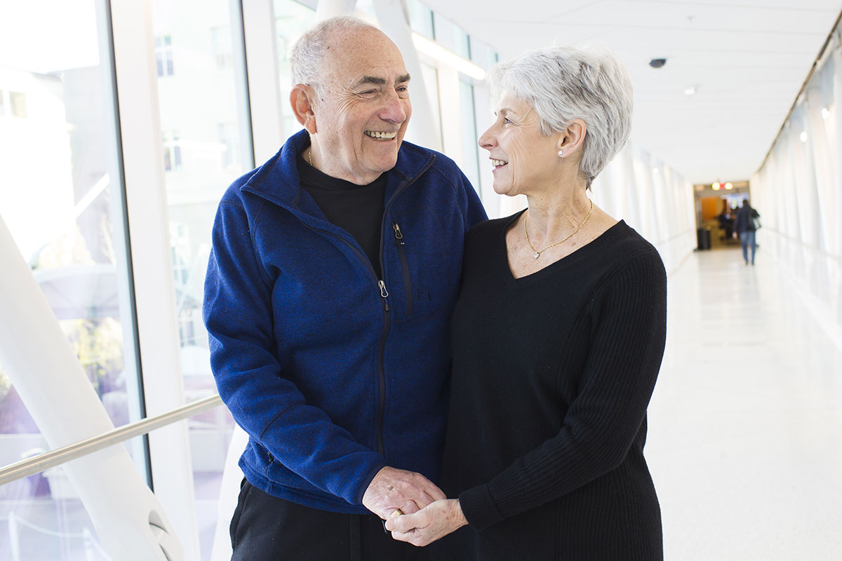 Winship patient Ed Levitt with his wife, Linda Levitt