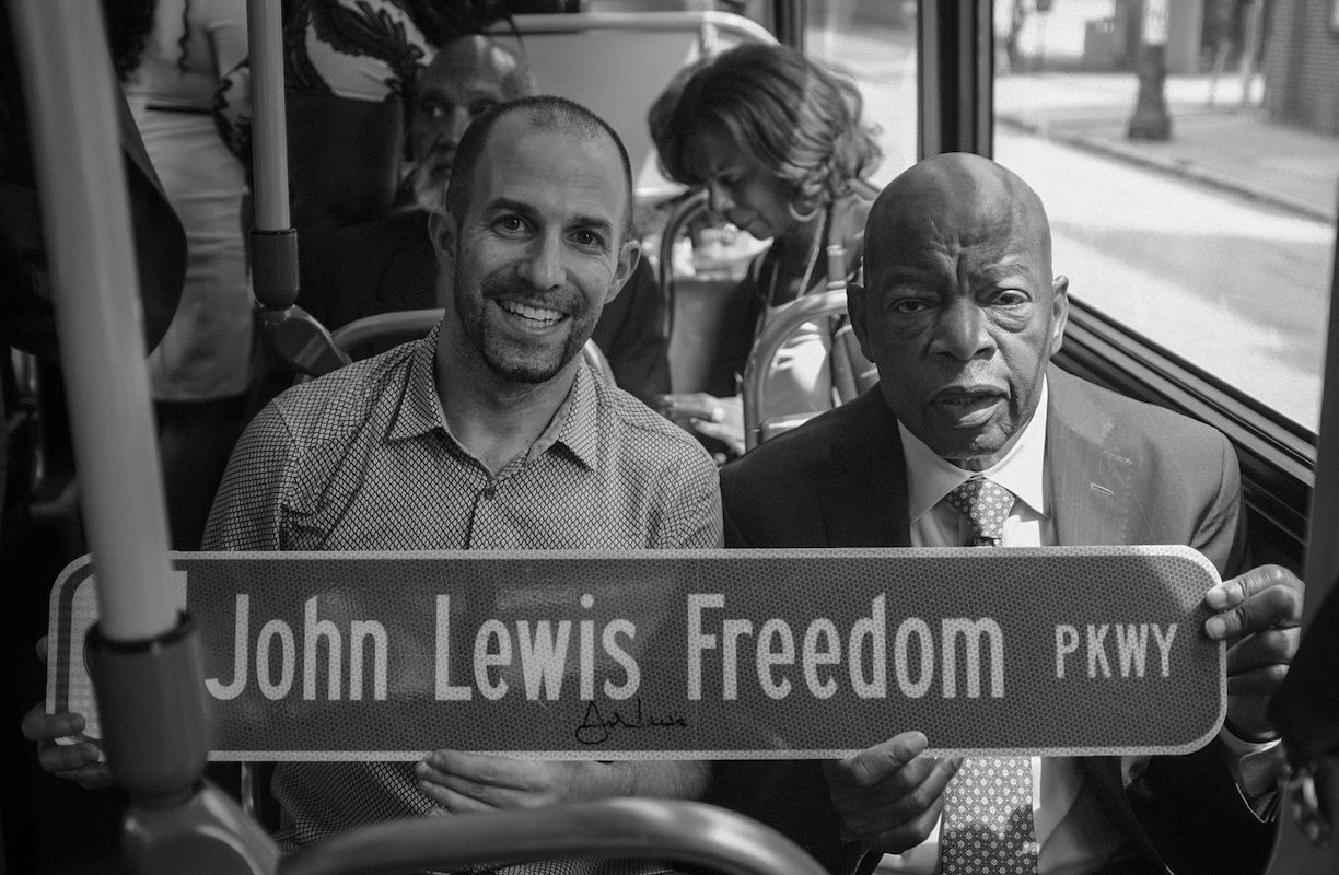 Emory alumnus Ben Arnon with civil rights activist and US Congressman John Lewis.