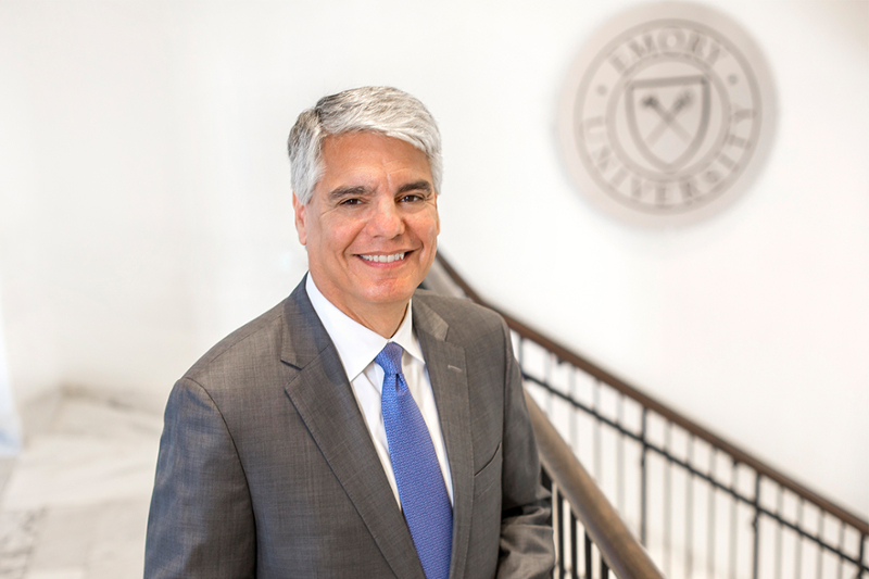 A portrait of Emory president Gregory L. Fenves