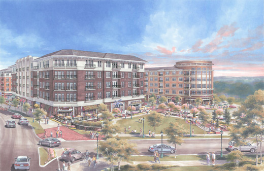 An artist rendering of the Emory Point development.