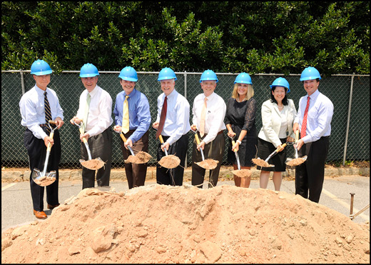 A June 15 groundbreaking ceremony marked the start of construction of the Health Sciences Research Building. Credit: Jack Kearse