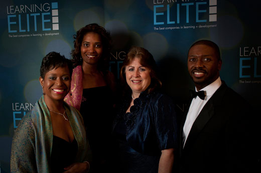Learning Services Staff Members at the LearningElite Award Gala, pictured left to right: La Sheree Mayfield, Anisthasia Carter, Wanda Hayes, and William O'Neal.
