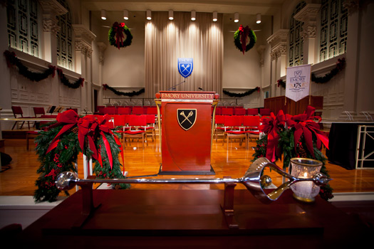 New 'Big Red' lectern debuts at 175th convocation