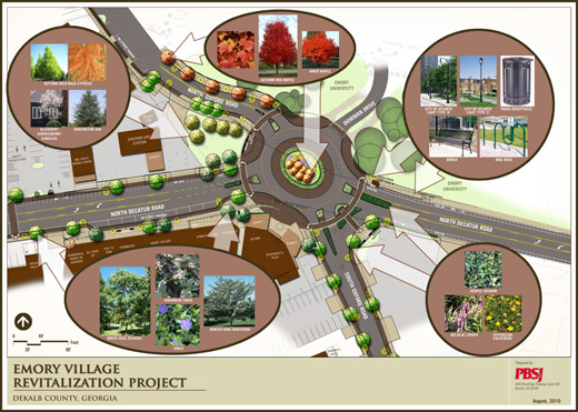 Emory Village roundabout