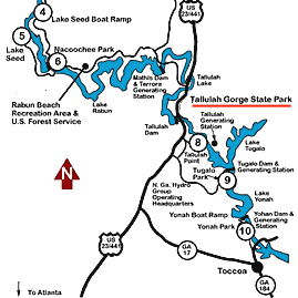 Tallulah Gorge State Park Map Favorites