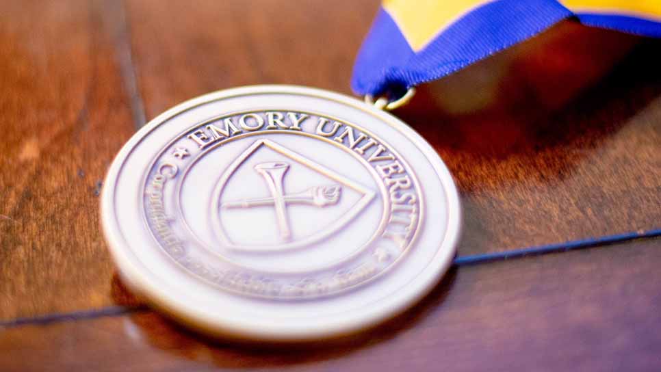 photo of an Emory medal medallion