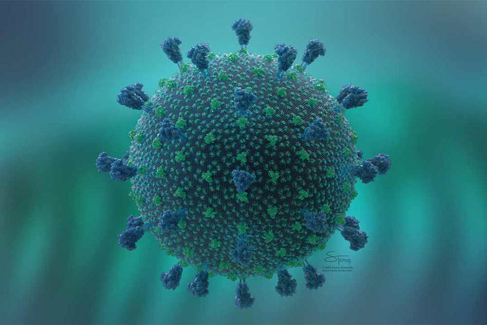 An illustration of COVID-19