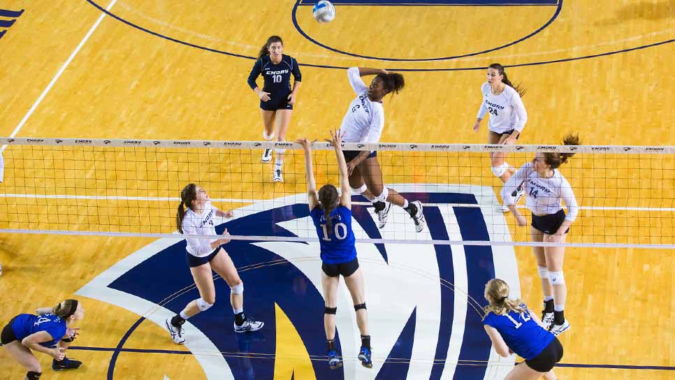 volleyball team on court