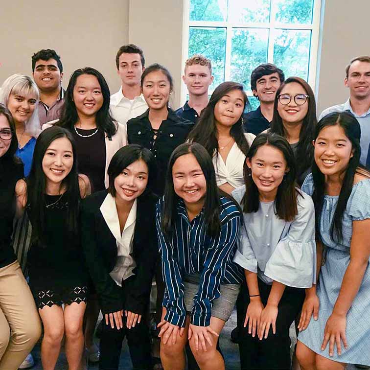 student government students posing in group