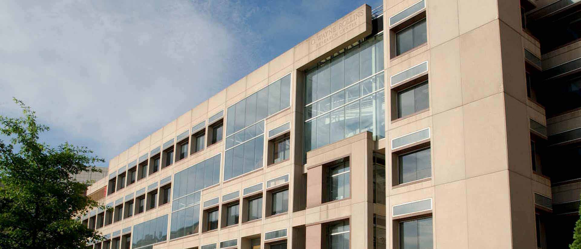 exterior view of rollins research center building