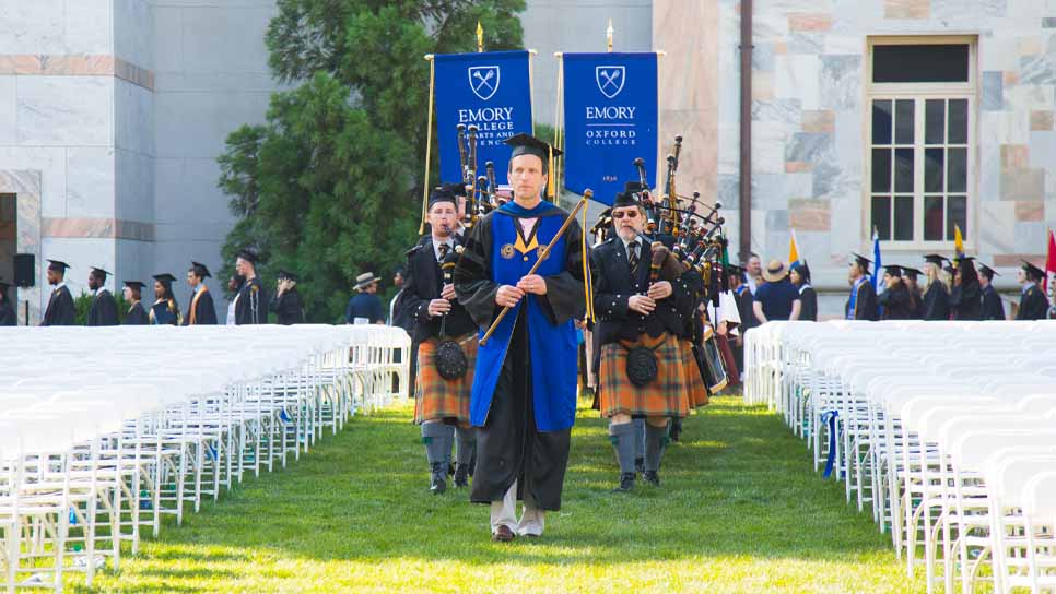 faculty in commencement procession