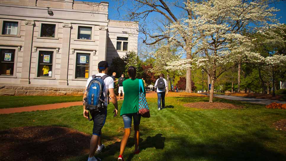 students walking on oxford campus