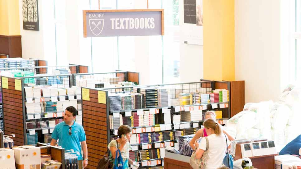 interior shot of customers in bookstore