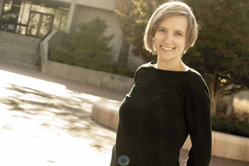 Emily Pingel outside of White Hall